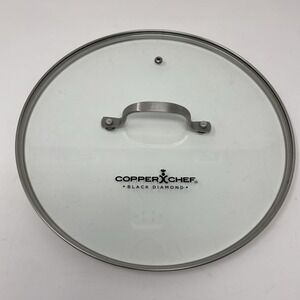 Replacement Round Glass Lid for the Copper Chef Black Diamond 12-inch Cookware